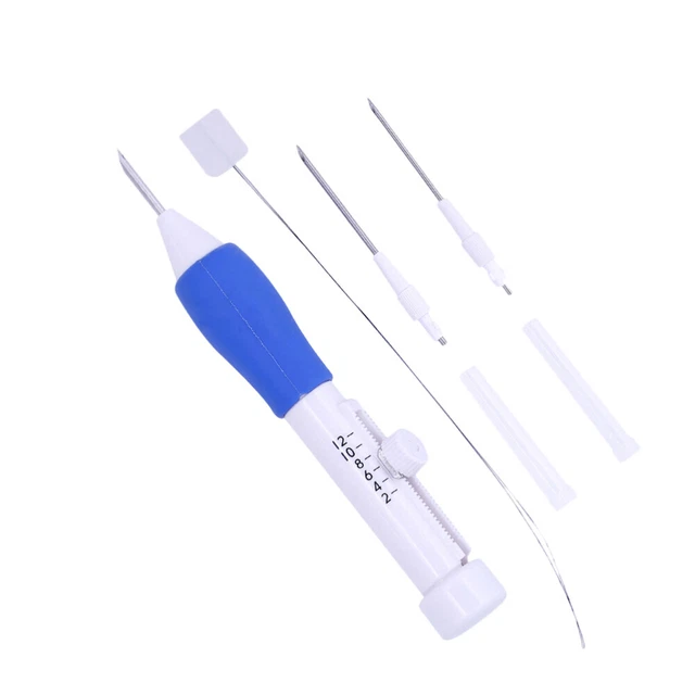 1 pieza pluma de bordado punzón aguja de coser costura cruz aguja punzón aguja