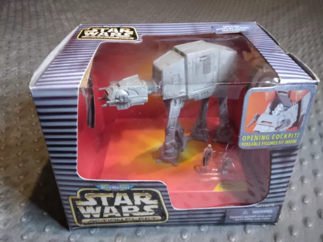 AT-AT Model Star Wars Action Fleet Micro Machines Imperial Driver Snowtrooper