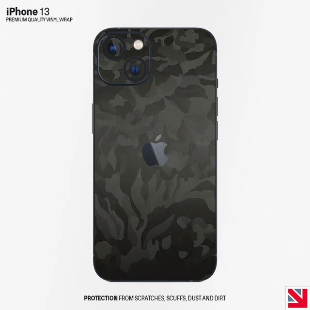 Adesivo vinile Shadow NERO mimetico iPhone 13 pelle decalcomania avvolgente