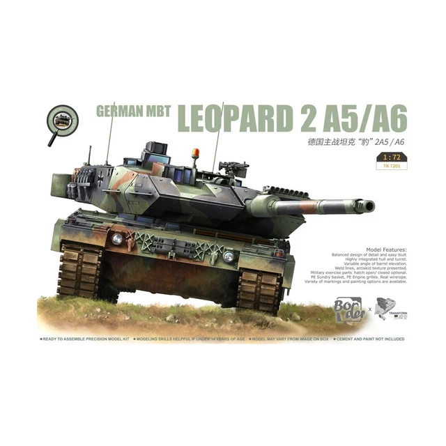 Border Models Historical Model 1:7  German Leopard #2 A5/A6 Main Battle Ta New