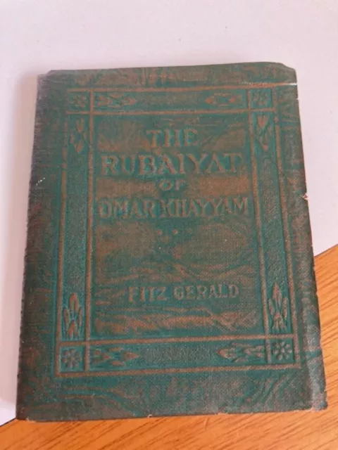 The Rubaiyat of Omarkhayyam, Fitzgerald Antq. Green Little Leather Library Book