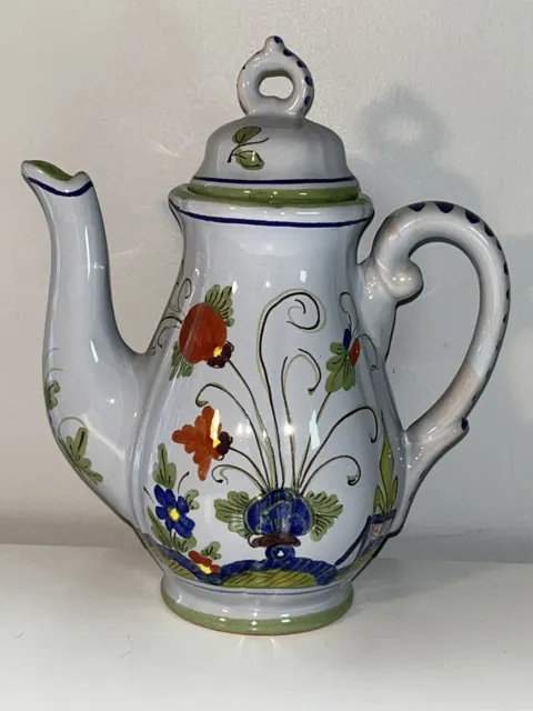 Cantagalli Firenze Majolica Italian Pottery 8 1/2” Teapot And Lid CAG16 782