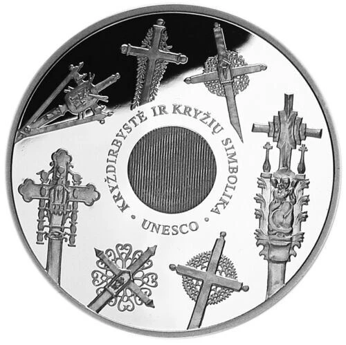 Lithuania 2008 silver coin 50 litas European Cultural Heritage - Cross crafting Lithuania 2008 silver coin 50 litas European Cultural Heritage - Cross crafting