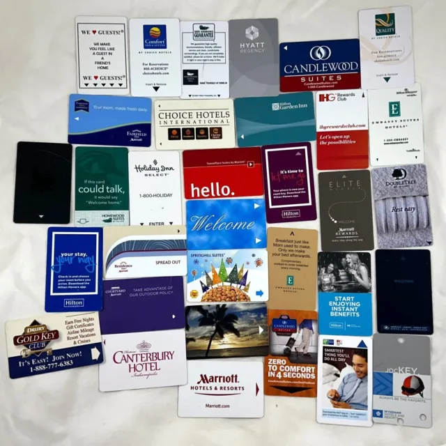 33 Different Hotel Room Key Cards