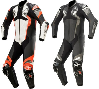 60 Uomo Tuta Due Pezzi Racing Schwarz-Grau-Weiß Alpinestars Alpinestars Respiro V4 Gr 