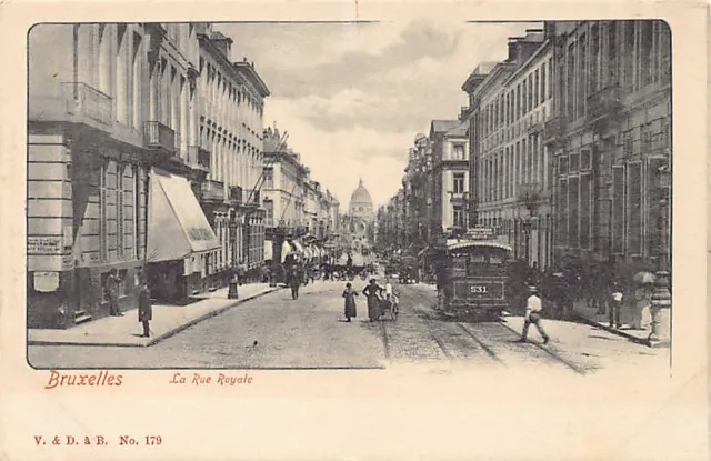 Belgique - BRUXELLES - La Rue Royale - Tramway 531 - Ed. V. & D. 179