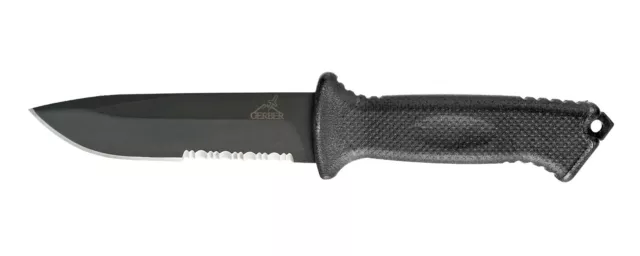 Gerber USA Made Prodigy Fixed Blade Survival Knife - Black Serrated 1121