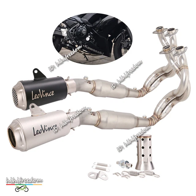 Z650 FOR KAWASAKI Ninja 650 20232025 Front Link Pipe Exhaust Muffler Baffle 2'' 398.53