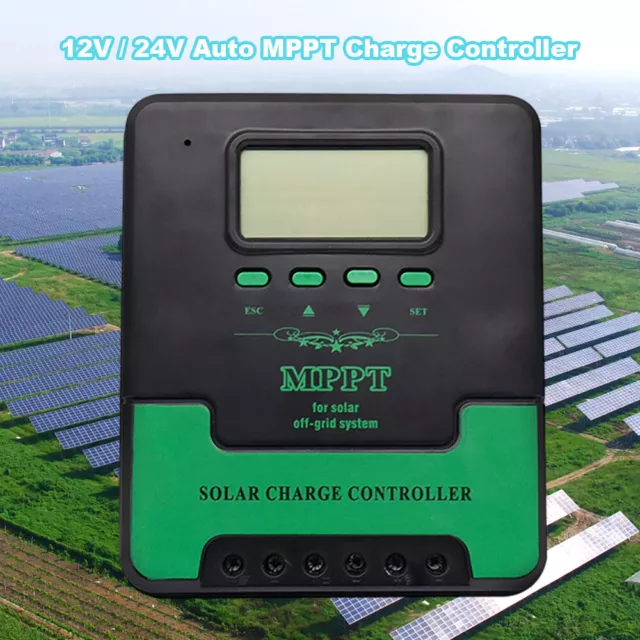 Regolatore di carica solare 12 V/24 V auto 50A 60A MPPT regolatore solare regolatore fotovoltaico 600W-1440W