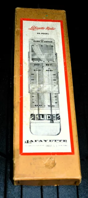 Vintage Nos Lafayette Radio Hygrometer 99-90060 Weather Station Retro