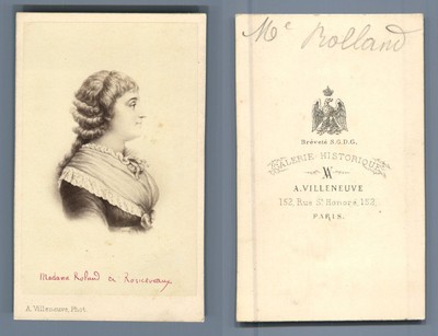 CDV vintage albumen carte de visite tirage albuminé 6 x 10 mme Julien CDV 