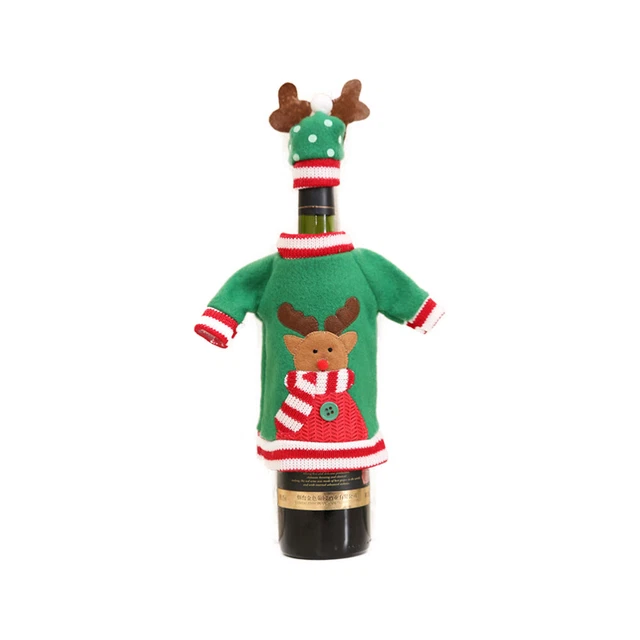 Weihnachtsschneemann-Flaschenabdeckung Weihnachtsflasche Dekorationen