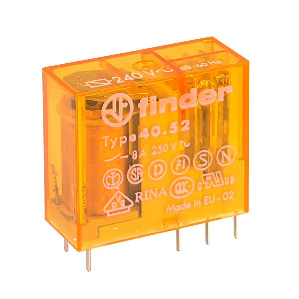 10 Relais Miniature Finder 40.52.8.230.0000 Pour Circuit Imprimé - Neufs Sous Blister