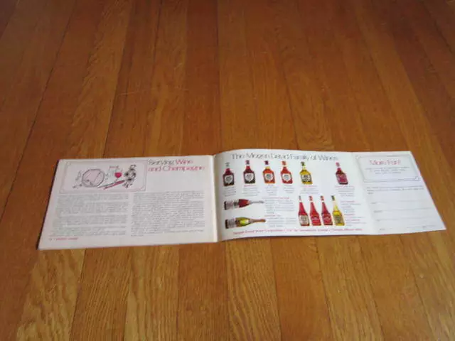 Vtg Mogen David Wine Champagne Cookbook Cherry Pancakes, Salmon Rose, Wine Glaze