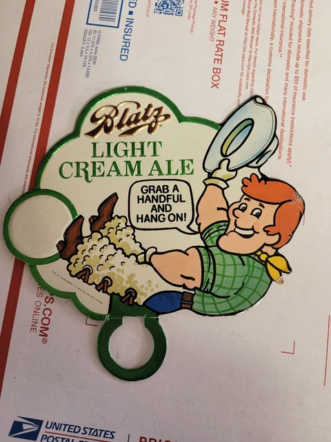 Blatz Light Cream Ale Sign New 1981 Vintage