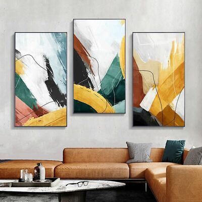 Abstract Canvas Painting Wall Art Living Room Modern Colorful Splash Pictures