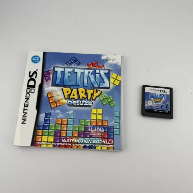 Tetris Party Deluxe (Nintendo DS 2010) Patrone und Handbuch kein Etui Sehr guter Zustand