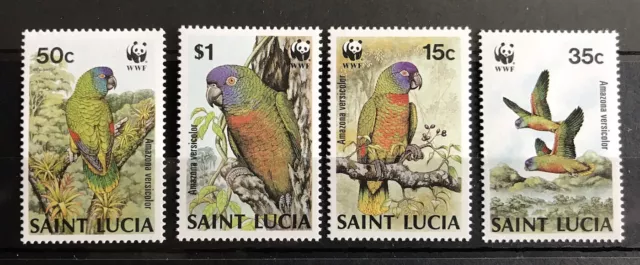Good Price - St. Lucia - WWF / Birds / Fauna - stamps / Timbres  MNH** - Del.7