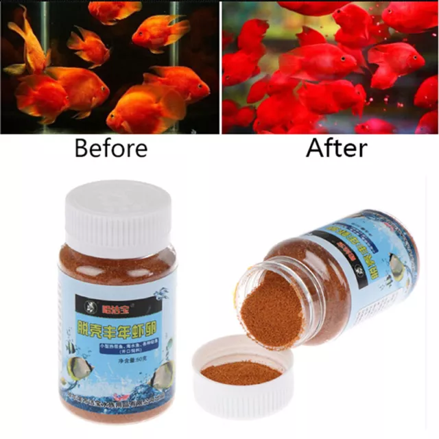 50g Small Fish Brine Shrimp Eggs Artemia Forages Healthy Nutrition Fish Food