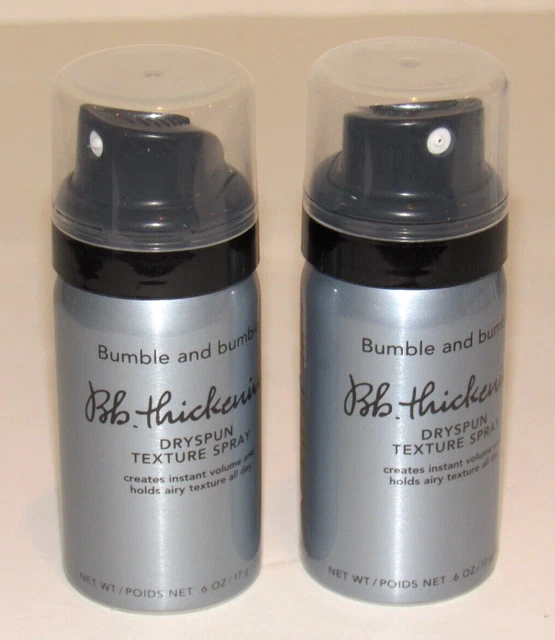 2 Bumble And Bumble BB Thickening Dryspun Texture Spray Travel Sz 0.6 Oz 25mL Ea