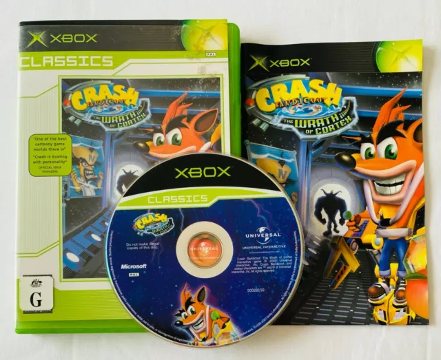 CRASH BANDICOOT The Wrath Of Cortex Microsoft Xbox Complete PAL Video Game