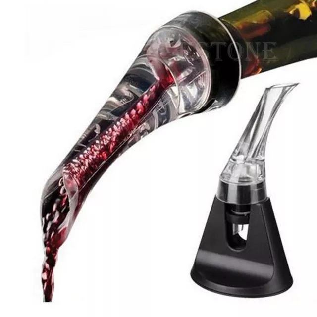 Mini Travel Essential Red Wine Aerator Set Quick Aerating Pourer Decanter New