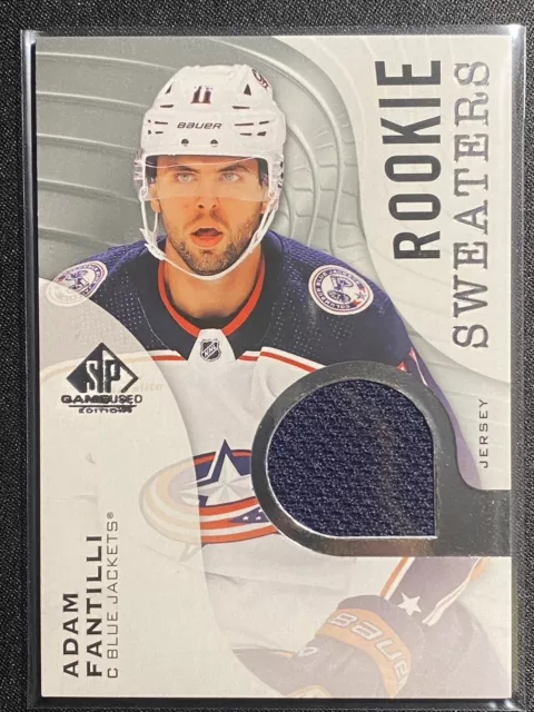 2023-24 SP Game Used ADAM FANTILLI Rookie Sweaters #RS-AF Patch RC Blue Jackets