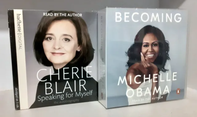 CHERIE BLAIR Speaking for Myself & MICHELLE OBAMA Becoming  2 New CD Audio Books