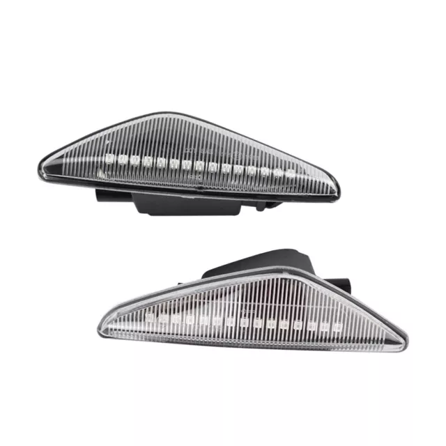 Clear Dynamic LED Side Marker Lights Fits For BMW E46 2D Coupe & Cabrio 2004-06