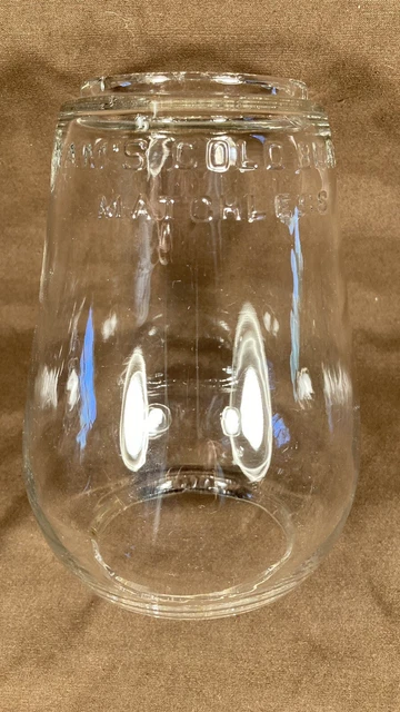 Antique Embossed Ham's Cold Blast Matchless Lantern Globe Clear Glass Antique Embossed Ham's Cold Blast Matchless Lantern Globe Clear Glass