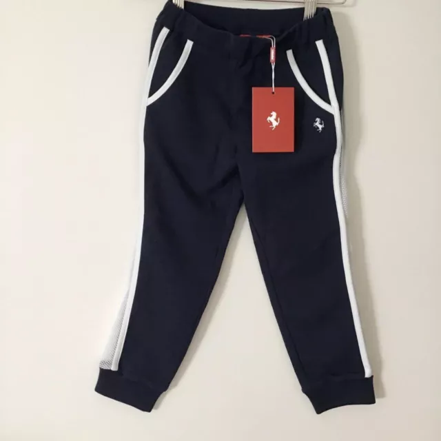 Official Ferrari Unisex Kids' Joggers/Age 6/BNWT/Navy Blue & White