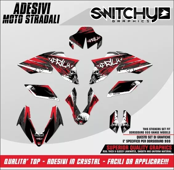 KIT ADESIVI GRAFICHE "SKULLZ 01" compatibili con APRILIA DORSODURO 900