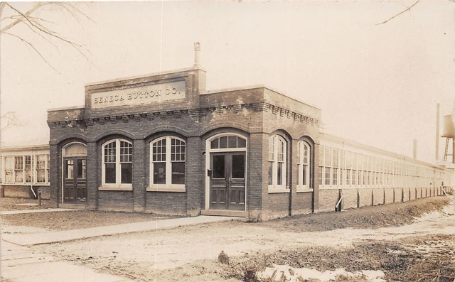 J50/ Seneca New York RPPC Postcard c1910 Button Factory Company  375