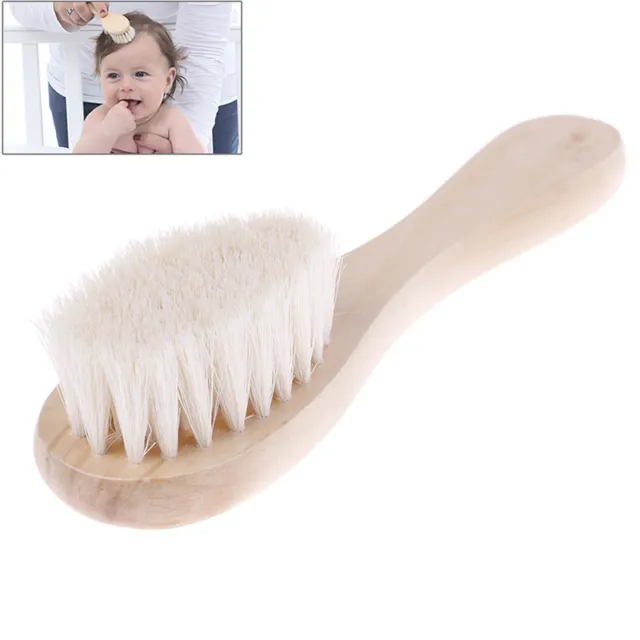 Eco-Friendly Comfortable Baby Goat Hair Brush and Comb Set for-Newborns Toddl xg