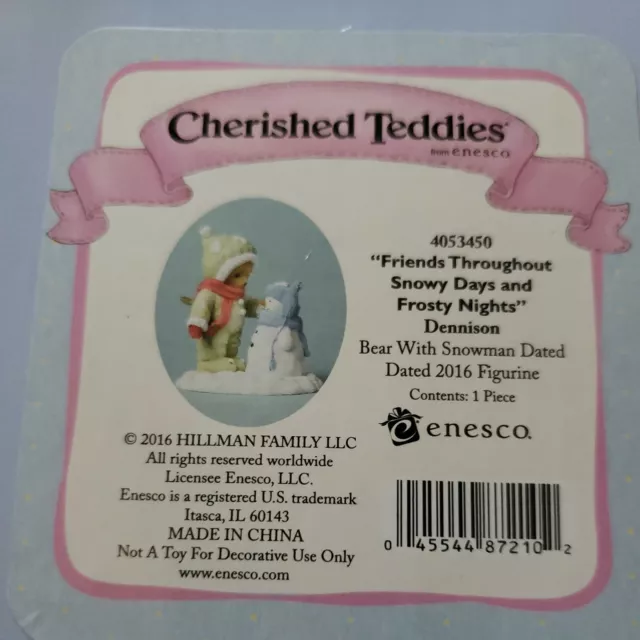 Cherished Teddies - Dennison - Friends Throughout ....Frosty Nights  4053450