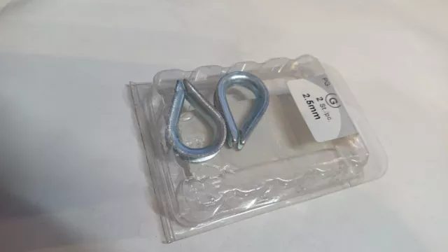 Cosses Ø 2,5 MM Pour Fils Et Cordes Acier Zingué 2 Pièce