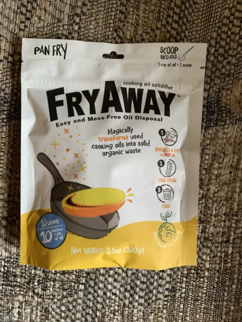 FryAway 3.5oz (100g) Cooking Oil Solidifier - Easy & Mess-Free Oil Disposal