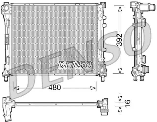 Radiateur D'eau DENSO DRM21026 – Compatible Peugeot, PSA – Qualité équipement D'origine