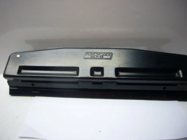 Rolodex Punchodex P-49 3-Hole Paper Punch 11 Adjustments Heavy Duty Metal