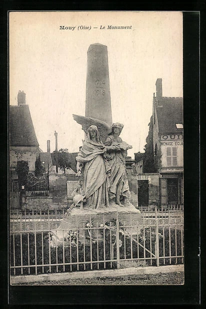 CPA Mouy, Le Monument 1922