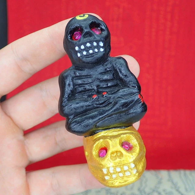 Hong Prai Krasip / Skull Thai Amulet / Holy Buddhism Talisman Voodoo Doll Charm