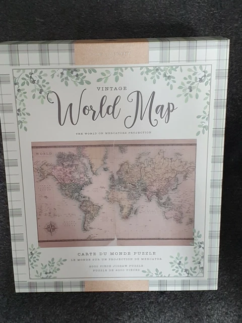 LAURA ASHLEY VINTAGE World Map Carte Du Monde Puzzle 2000 Piece New EUR ...