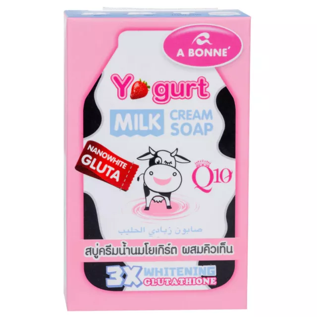 Yogurt Milk A Bonne Cream Soap Whitening Gluta Q10 Baby Skin Face 90g
