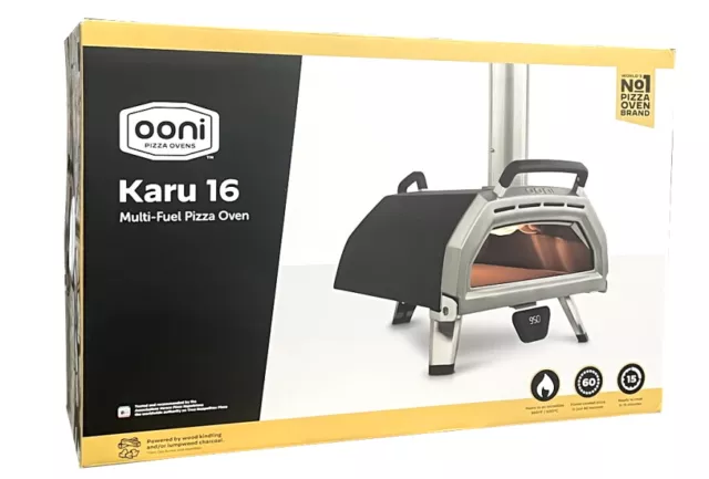Ooni Karu16 Multi-Brennstoff Outdoor Pizzaofen für Pizzen mit 40 cm Ø