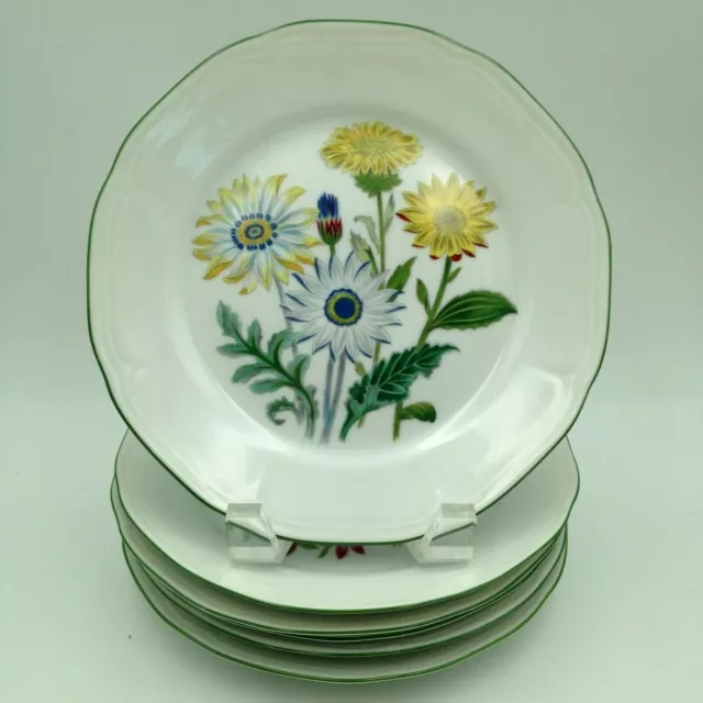 Bareuther Waldsassen Bavaria Flower Dessert Salad Plates Set of 6 Germany