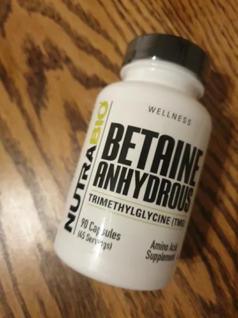 Nutrabio Betaine Anhydrous 90 Capsules Wellness TMG