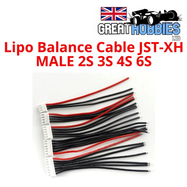 VUNIVERSUM 2X Stück JST-XH 4S 5Pin 20cm Lipo Akku Premium Balancerkabel Balancer Kabel Verlängerung Ladekabel XH Stecker Auf Buchse 24AWG Adapterkabel Modellbau
