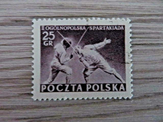 Briefmarken Polen, gestempelt 1955, 2.Gesamtpolnische Spartakiade, 1 Wert