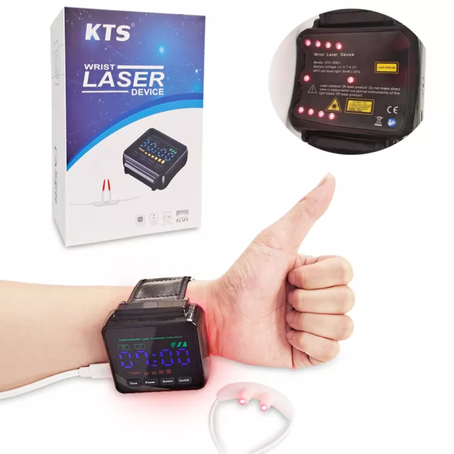 Hypertension Laser Therapy Watch Wrist Red Light Device for Rhinitis Cholesterol