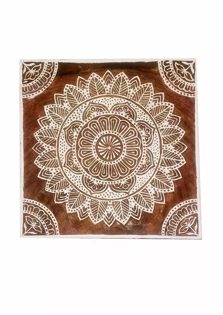 Lot de 10 Petits Blocs Floraux en Bois pour Timbres Guadeloupe